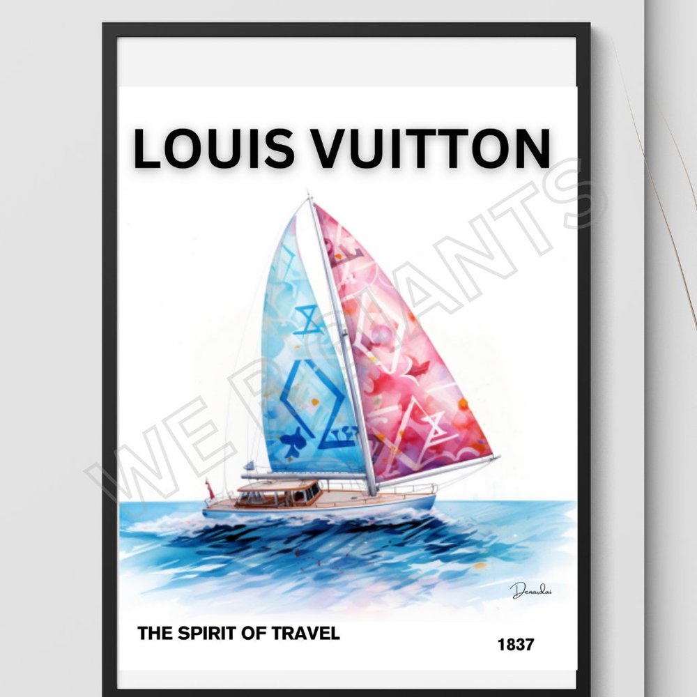 Louis Vuitton Sailboat 11 x 14 Poster- Luxury Artwork, Wall Art, Poster, Print